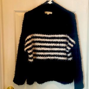 LOVESTICH black/ white stripe sweater
